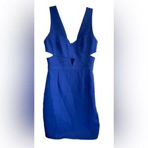 BCBGMaxAzria dress, Size 4, blue, open sides